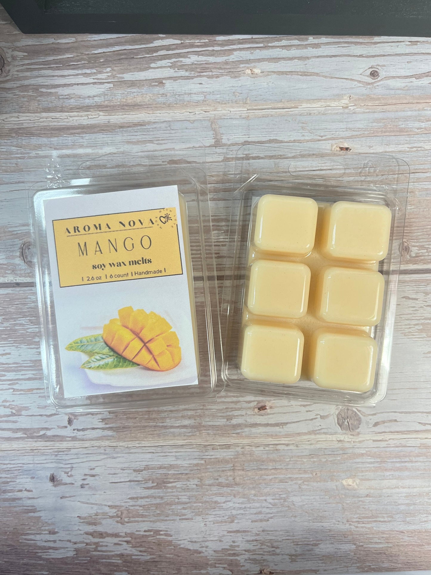 Mango| Strong Scented Fruity Soy Wax Melt, Non-toxic Wax Tarts, Home Fragrance Essentials