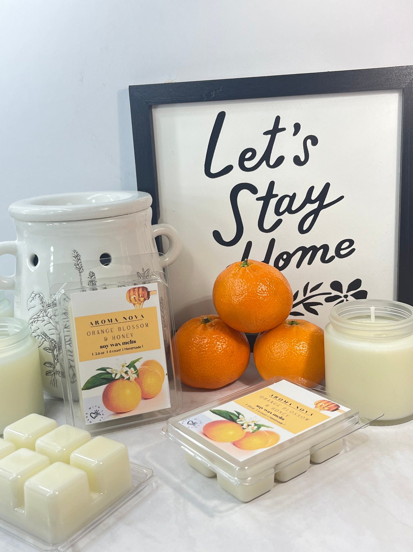 Orange Blossom & Honey| Strong Fruity Scented Soy Wax Melt, Non-toxic Wax Tarts, Home Fragrance Essentials
