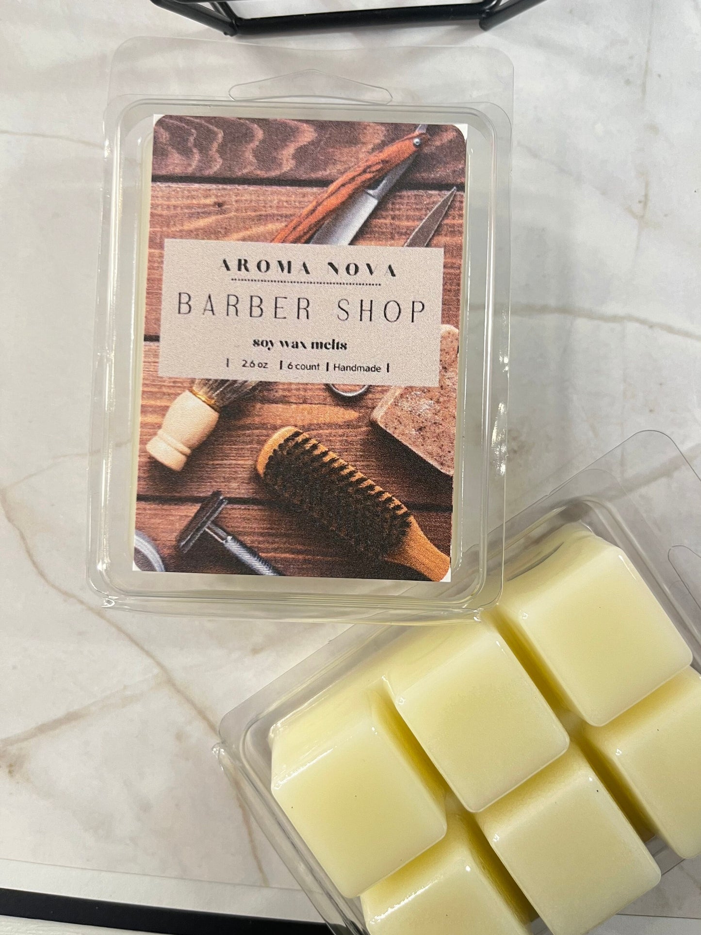 Barber Shop| Men's Strong Scented Soy Wax Melt, Non-toxic Wax Tarts, Home Fragrance Essentials