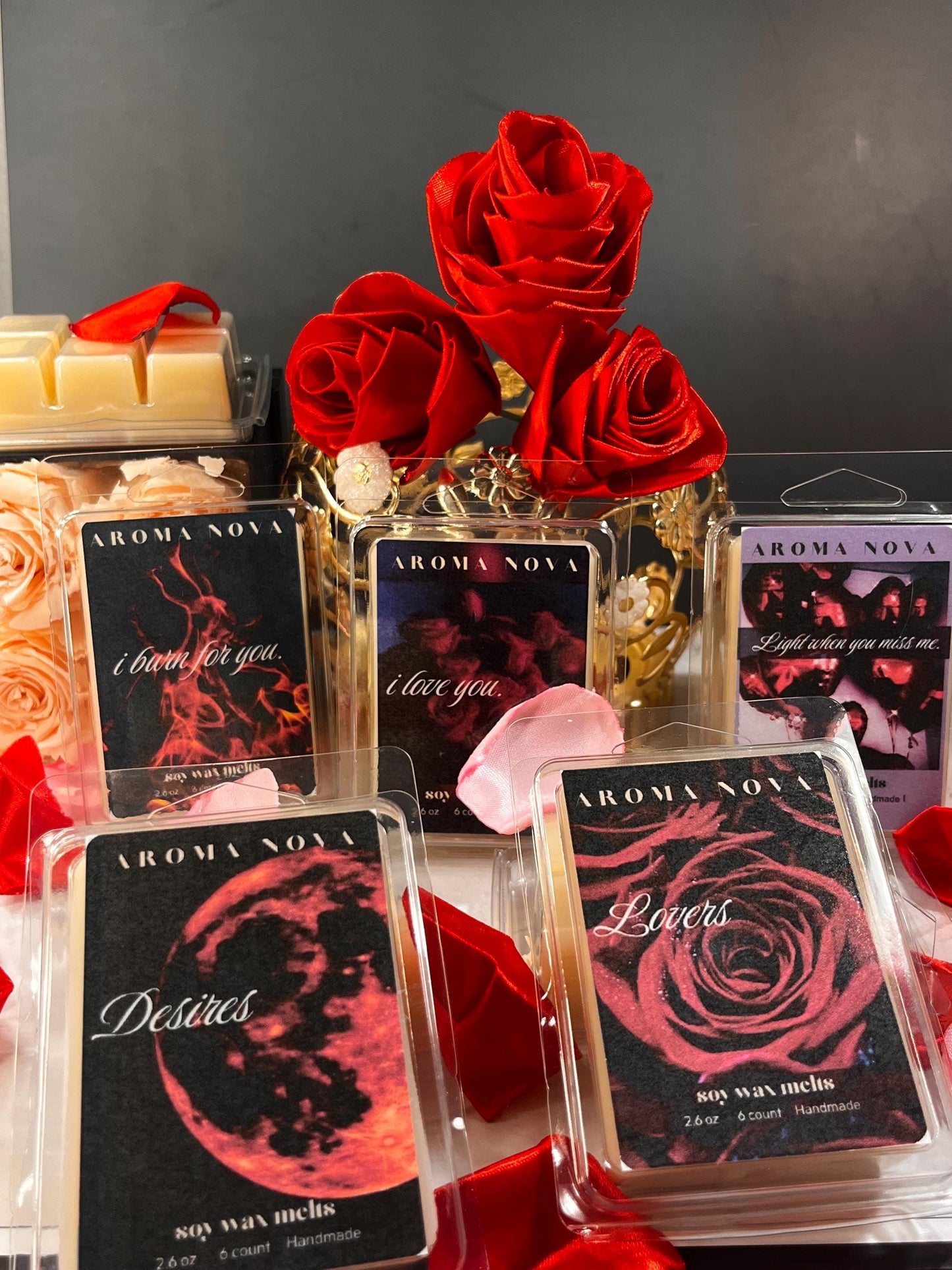Valentine’s Day gift set l 5 Long Lasting Romantic Wax Melts, Strong Scented Home Fragrance Essentials| Dark romance