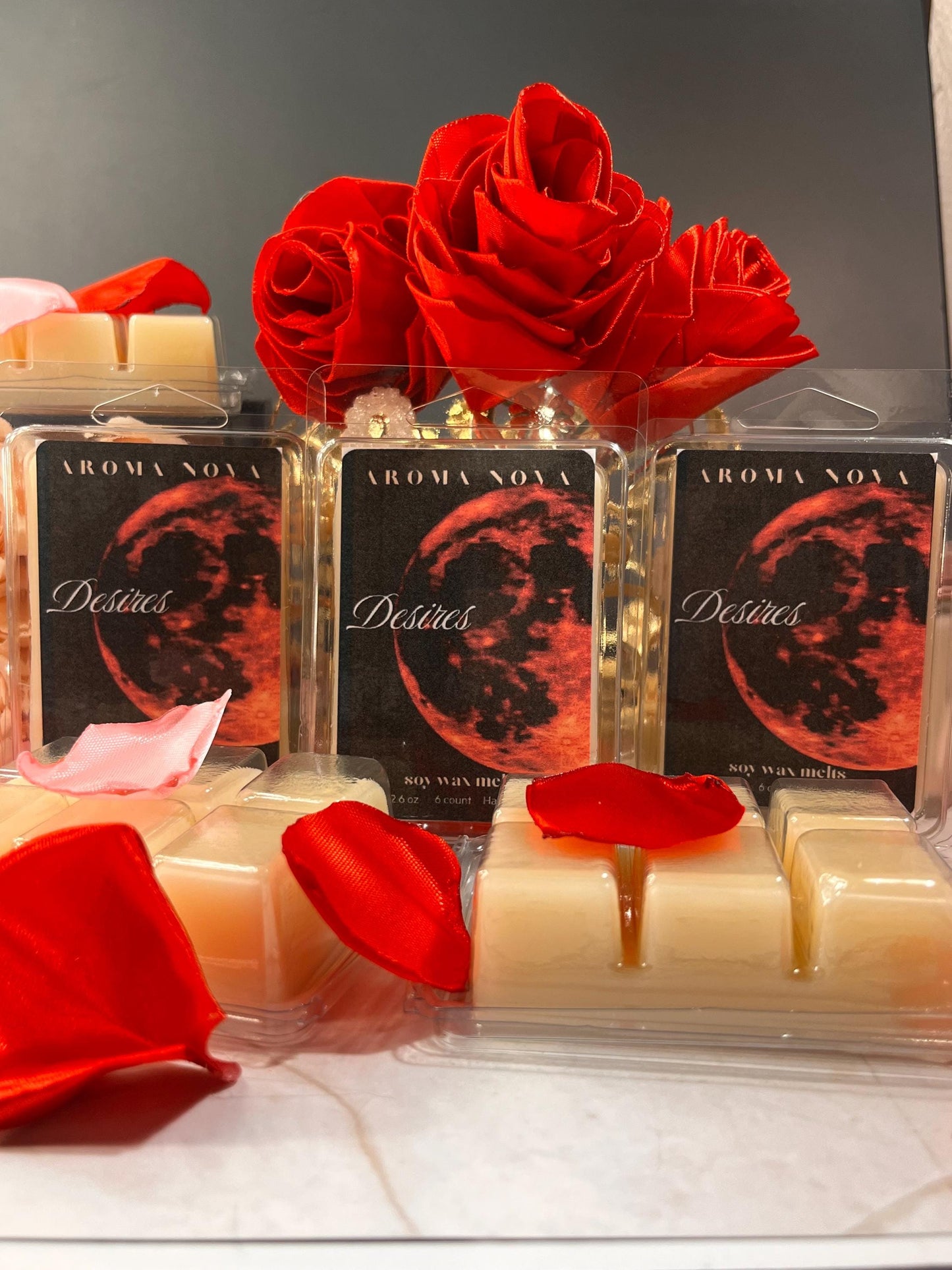 Desires |Valentine's Day Fragrance |Dark Romance Melts| Strong scented soy wax melt long lasting home fragrance, Non-toxic Wax Tarts