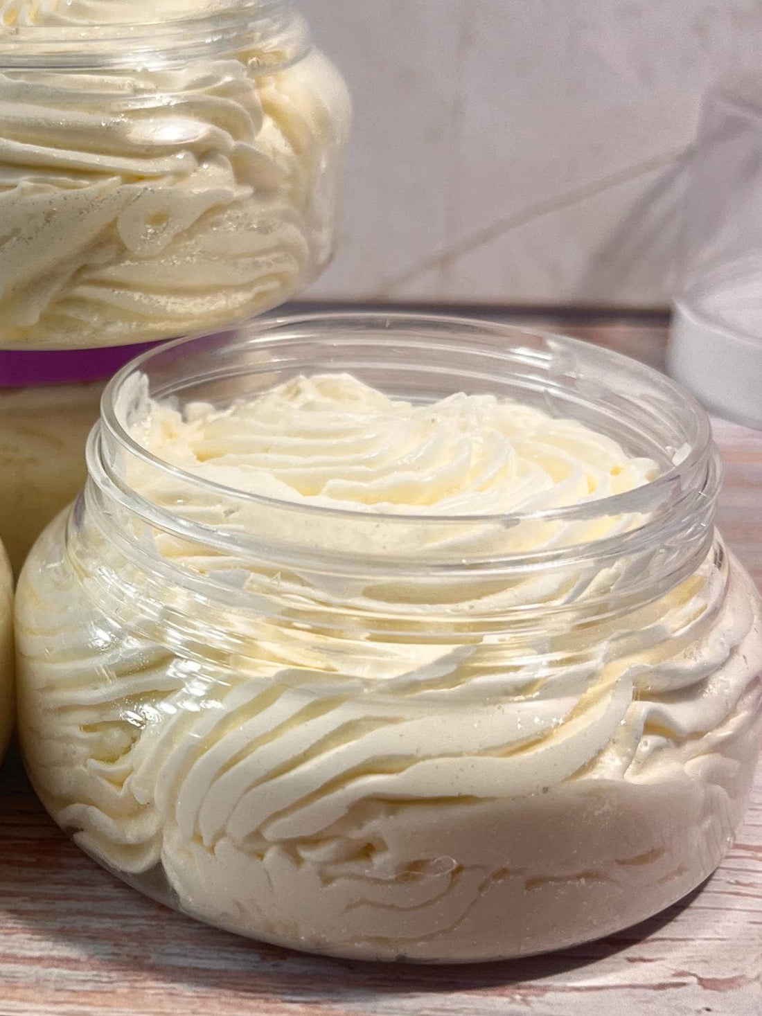 Whipped Body Butter in clear jar