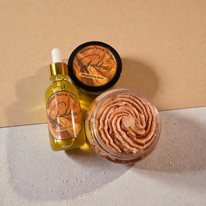 Goddess Whipped Body Butter and Body Oil Gift Set Bundle