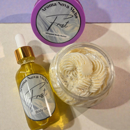 Frost Whipped Body Butter and Body Oil Gift Set Bundle