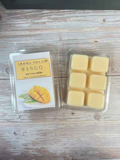Mango| Strong Scented Fruity Soy Wax Melt, Non-toxic Wax Tarts, Home Fragrance Essentials