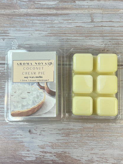 Coconut Cream Pie| Strong Scented Soy Wax Melt, Non-toxic Wax Tarts, Home Fragrance Essentials, Baked Goods Type Scent, Best Selling Melt