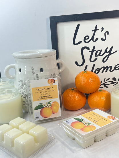 Orange Blossom & Honey| Strong Fruity Scented Soy Wax Melt, Non-toxic Wax Tarts, Home Fragrance Essentials