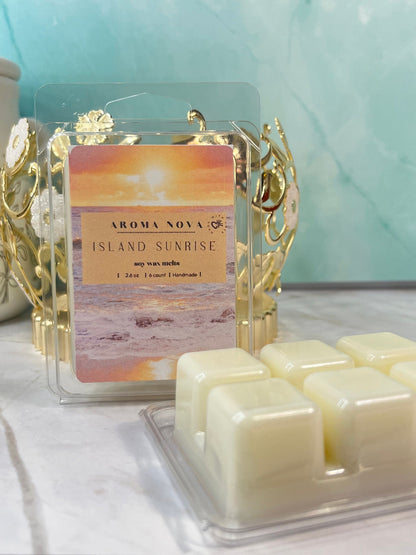 Island Sunrise | Strong Island Scented Soy Wax Melt, Non-toxic Wax Tarts, Home Fragrance Essentials