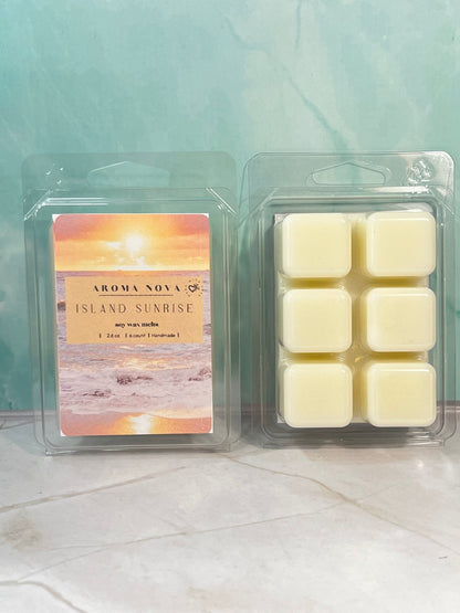 Island Sunrise | Strong Island Scented Soy Wax Melt, Non-toxic Wax Tarts, Home Fragrance Essentials
