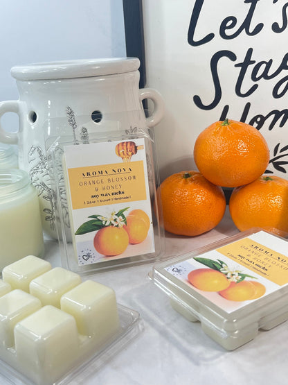 Orange Blossom & Honey| Strong Fruity Scented Soy Wax Melt, Non-toxic Wax Tarts, Home Fragrance Essentials