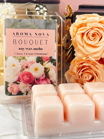 Bouquet| Strong Scented Floral Soy Wax Melt, Non-toxic Wax Tarts, Home Fragrance