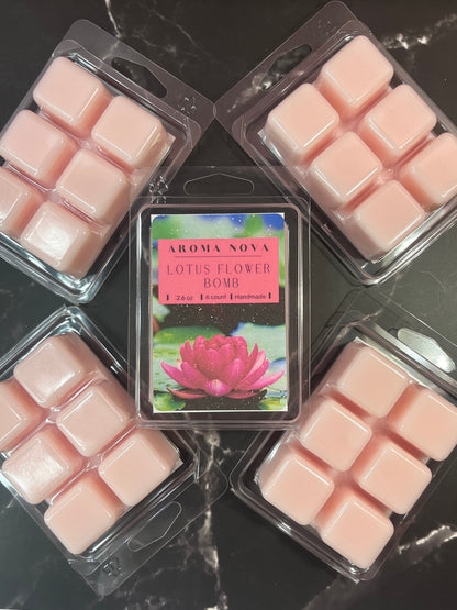 Lotus Flower Bomb | Strong Scented Soy Wax Melt | Long Lasting Floral Scent, Non-toxic Wax Tarts, Home Fragrance Essentials