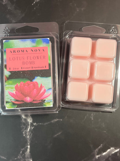 Lotus Flower Bomb | Strong Scented Soy Wax Melt | Long Lasting Floral Scent, Non-toxic Wax Tarts, Home Fragrance Essentials