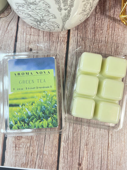 Green Tea| Strong Scented Herbal Soy Wax Melt | Long Lasting Scent, Non-toxic Wax Tarts, Home Fragrance Essentials