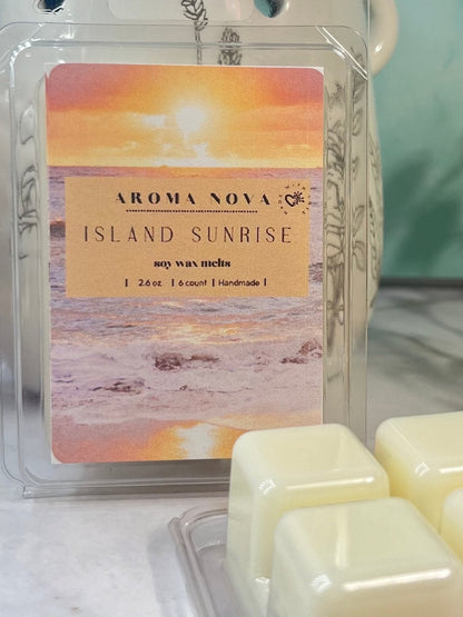 Island Sunrise | Strong Island Scented Soy Wax Melt, Non-toxic Wax Tarts, Home Fragrance Essentials
