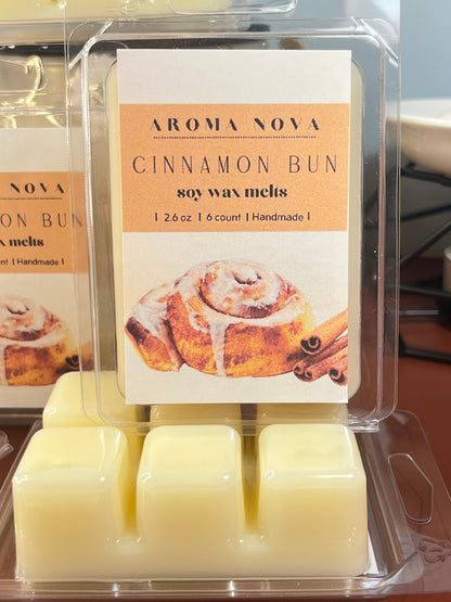 CINNAMON BUN Wax Melt! Strong scented soy wax melt long lasting home fragrance, Non-toxic Wax Tarts, Home Fragrance Essentials
