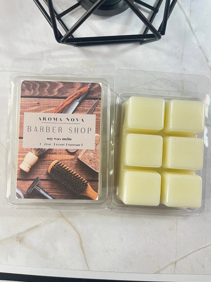Barber Shop| Men's Strong Scented Soy Wax Melt, Non-toxic Wax Tarts, Home Fragrance Essentials