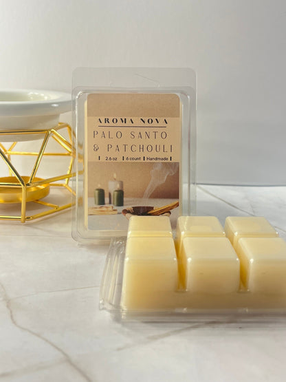Palo Santo & Patchouli *NEW* | Strong Scented Floral Soy Wax Melt, Non-toxic Wax Tarts, Home Fragrance Essentials
