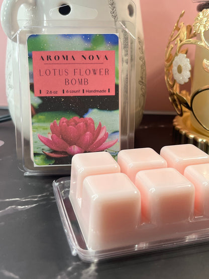 Lotus Flower Bomb | Strong Scented Soy Wax Melt | Long Lasting Floral Scent, Non-toxic Wax Tarts, Home Fragrance Essentials