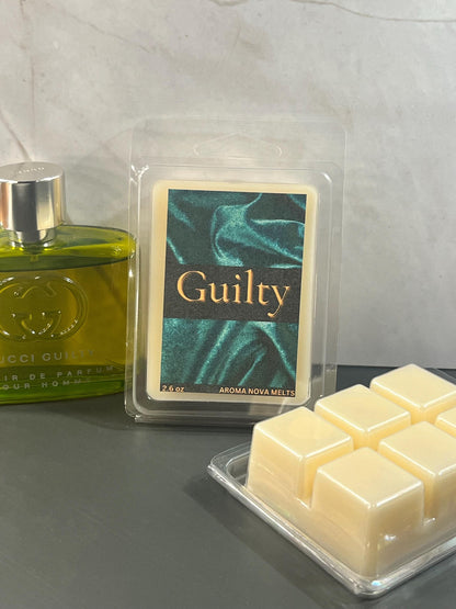GUILTY Mens Scented Home Fragrance | Strong Scented Soy Wax Melt, Non-toxic Wax Tarts, Home Fragrance Essentials