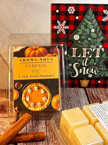 Pumpkin Pie |Holiday Fragrance| Strong scented soy wax melt long lasting home fragrance, Non-toxic Wax Tarts, Home Fragrance Essentials