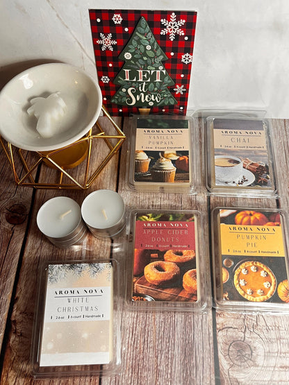 Seasonal Gift Box, Wax Melts and Wax Warmer, Wax Melt Starter Kit, Home Fragrance Essentials