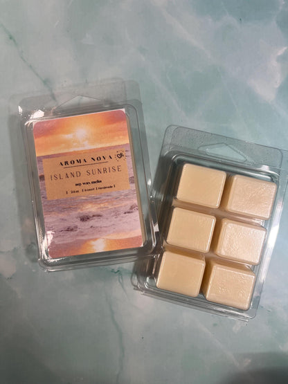 Island Sunrise | Strong Island Scented Soy Wax Melt, Non-toxic Wax Tarts, Home Fragrance Essentials