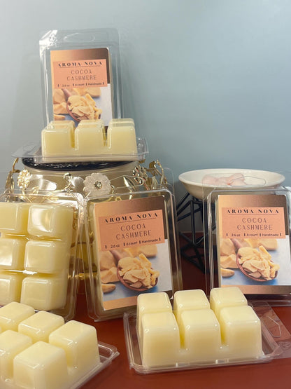 Cocoa Cashmere| strong scented soy wax melt, nontoxic wax tarts, home fragrance essentials