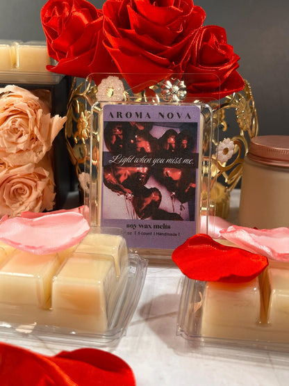 Light When You Miss Me |Valentine’s Day Fragrance | Dark Romance| Strong scented soy wax melt long-lasting home fragrance