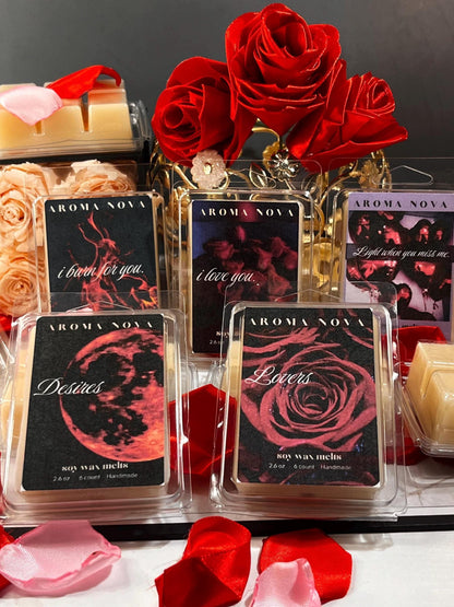 Valentine’s Day gift set l 5 Long Lasting Romantic Wax Melts, Strong Scented Home Fragrance Essentials| Dark romance