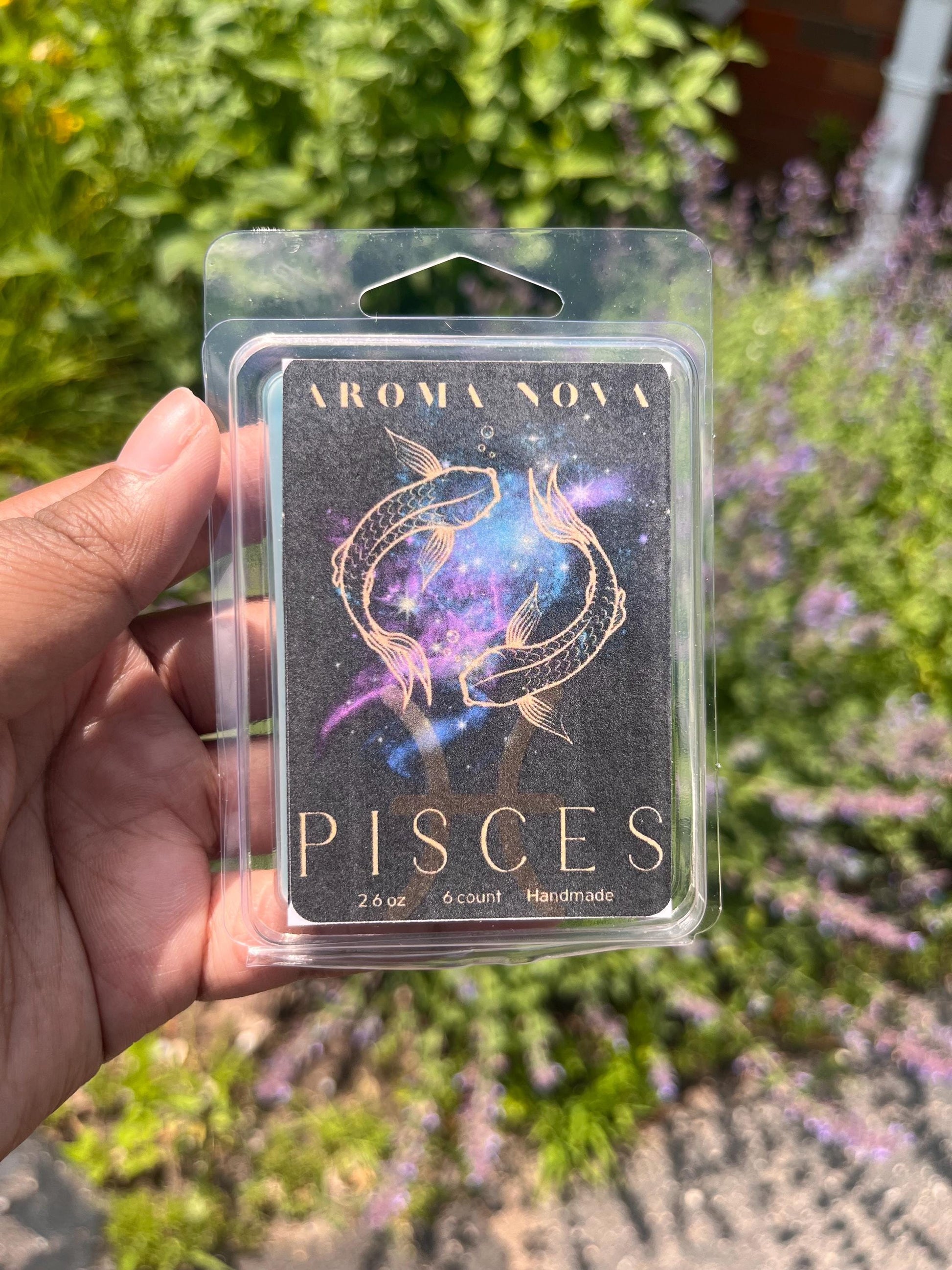 Pisces Zodiac Sign Soy Wax Melt Strong Scented Long Lasting Melt, Non-toxic Wax Tarts, Home Fragrance Essentials