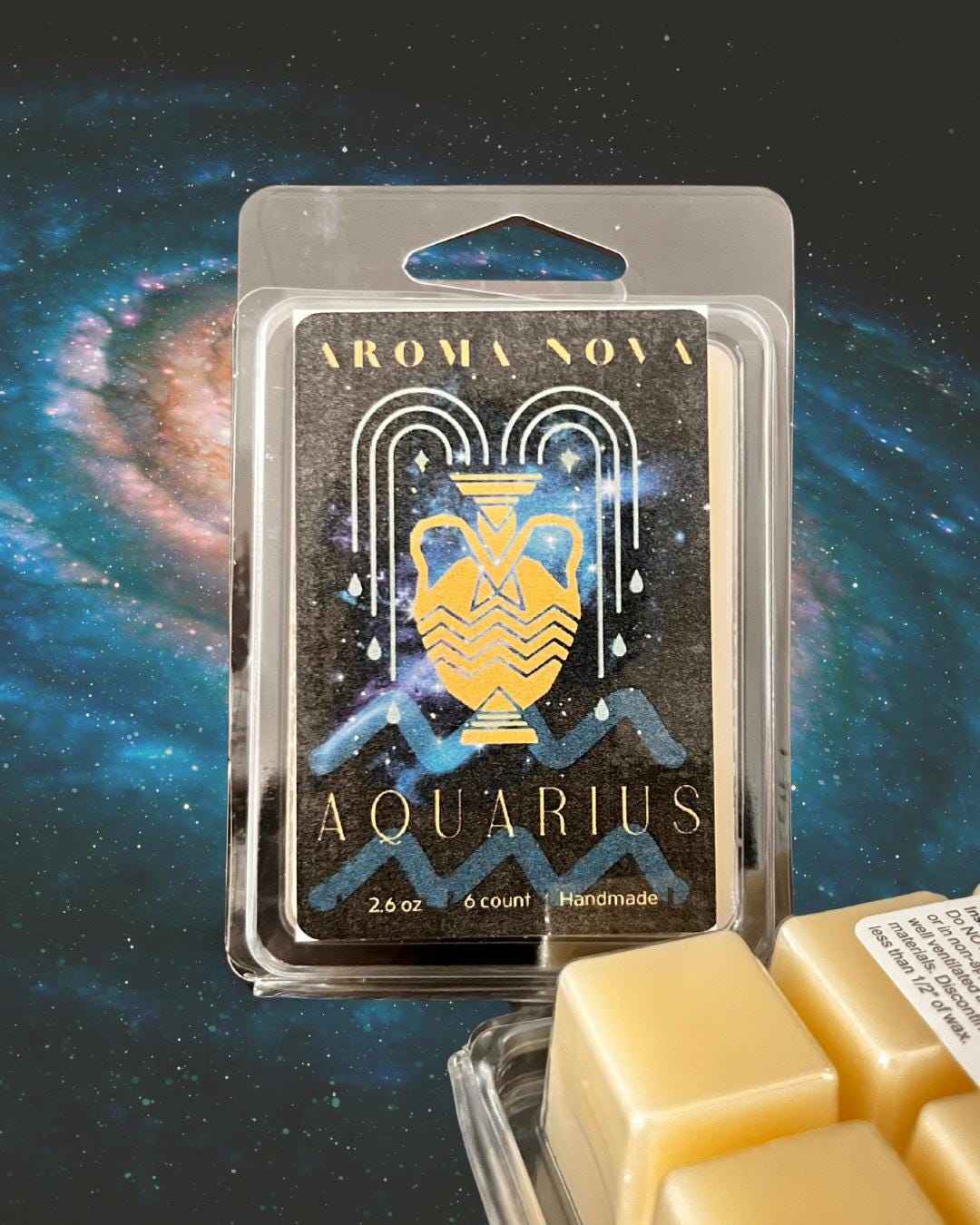 Aquarius Zodiac Sign Soy Wax Melt Strong Scented Long Lasting Melt, Non-toxic Wax Tarts, Home Fragrance Essentials