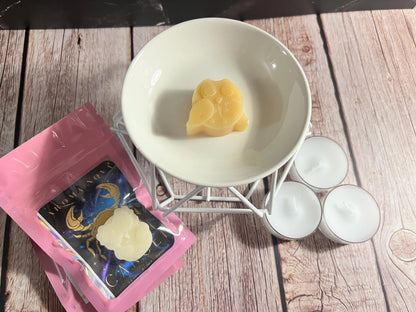 White Wax Warmer| Includes 3 Tealight Candles & Wax Sample