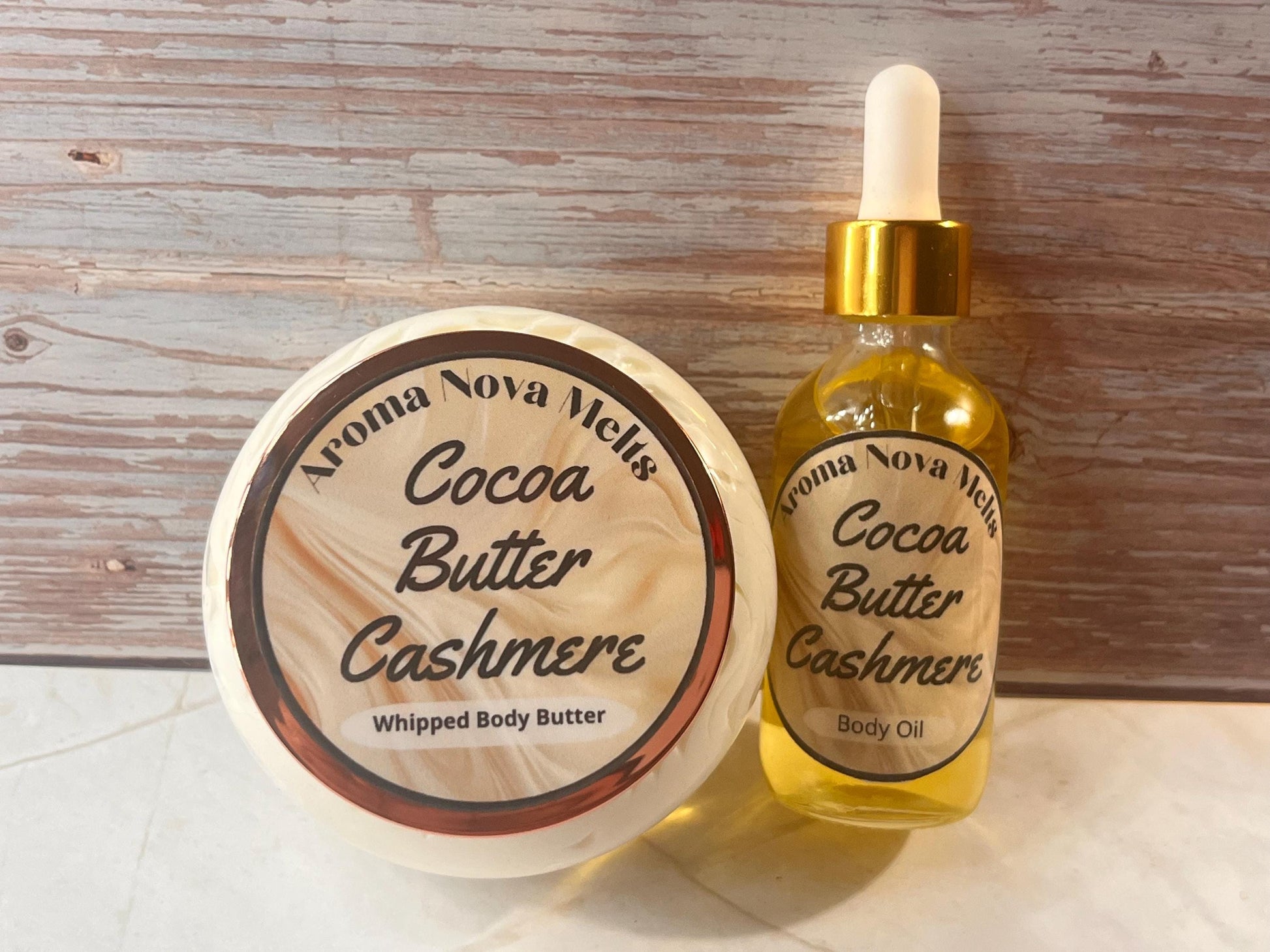 Cocoa Butter Cashmere Whipped Body Butter and Body Oil Gift Set Bundle
