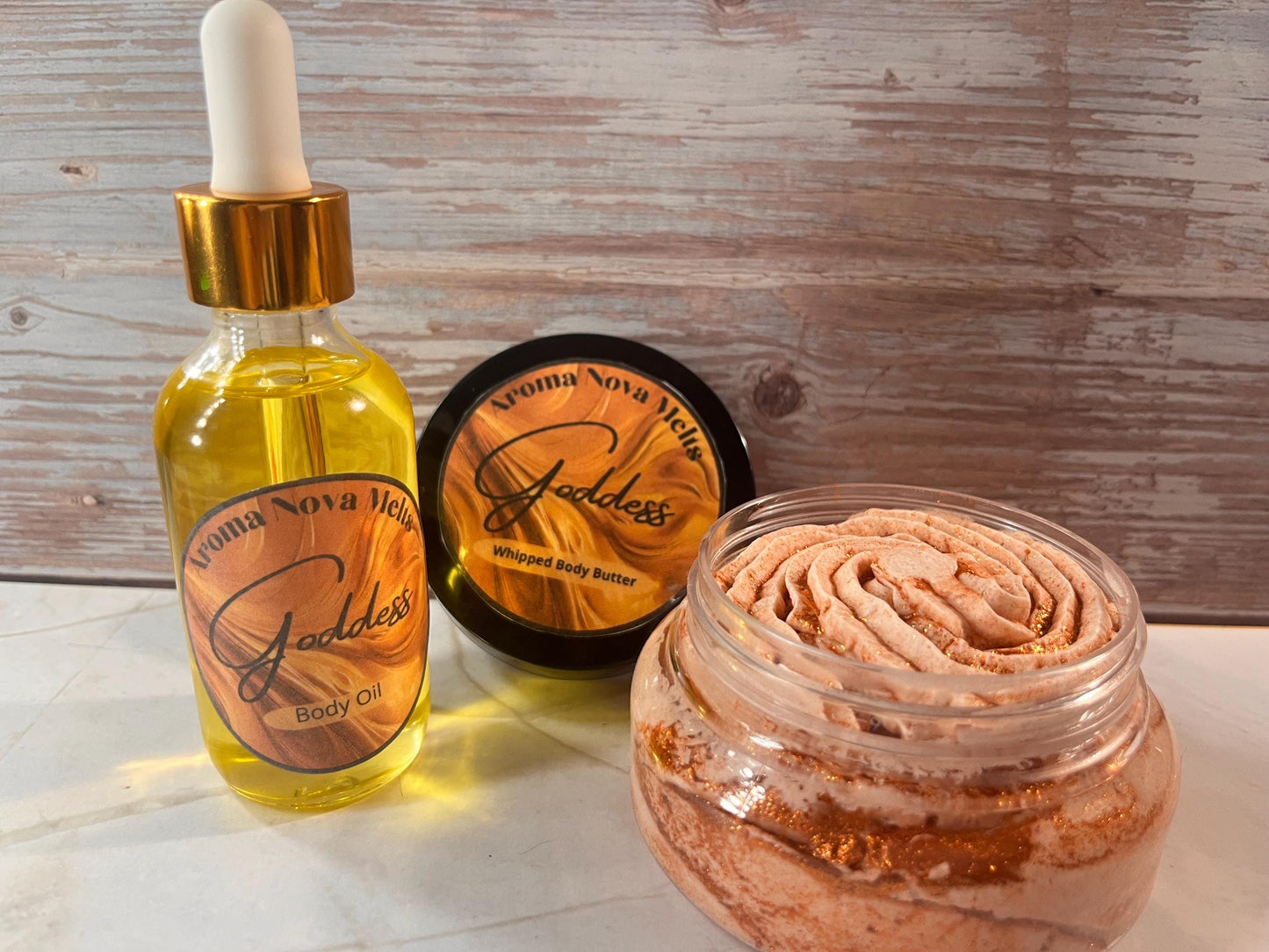 Goddess Whipped Body Butter and Body Oil Gift Set Bundle