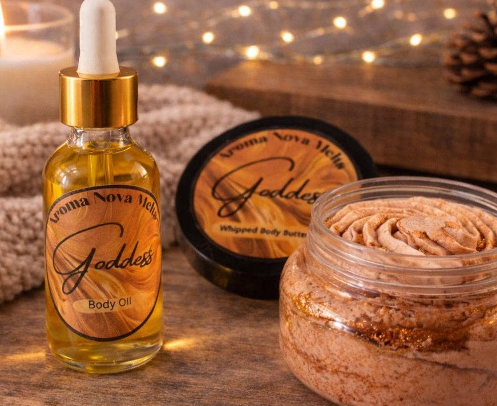Goddess Whipped Body Butter and Body Oil Gift Set Bundle