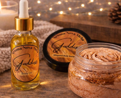 Goddess Whipped Body Butter and Body Oil Gift Set Bundle
