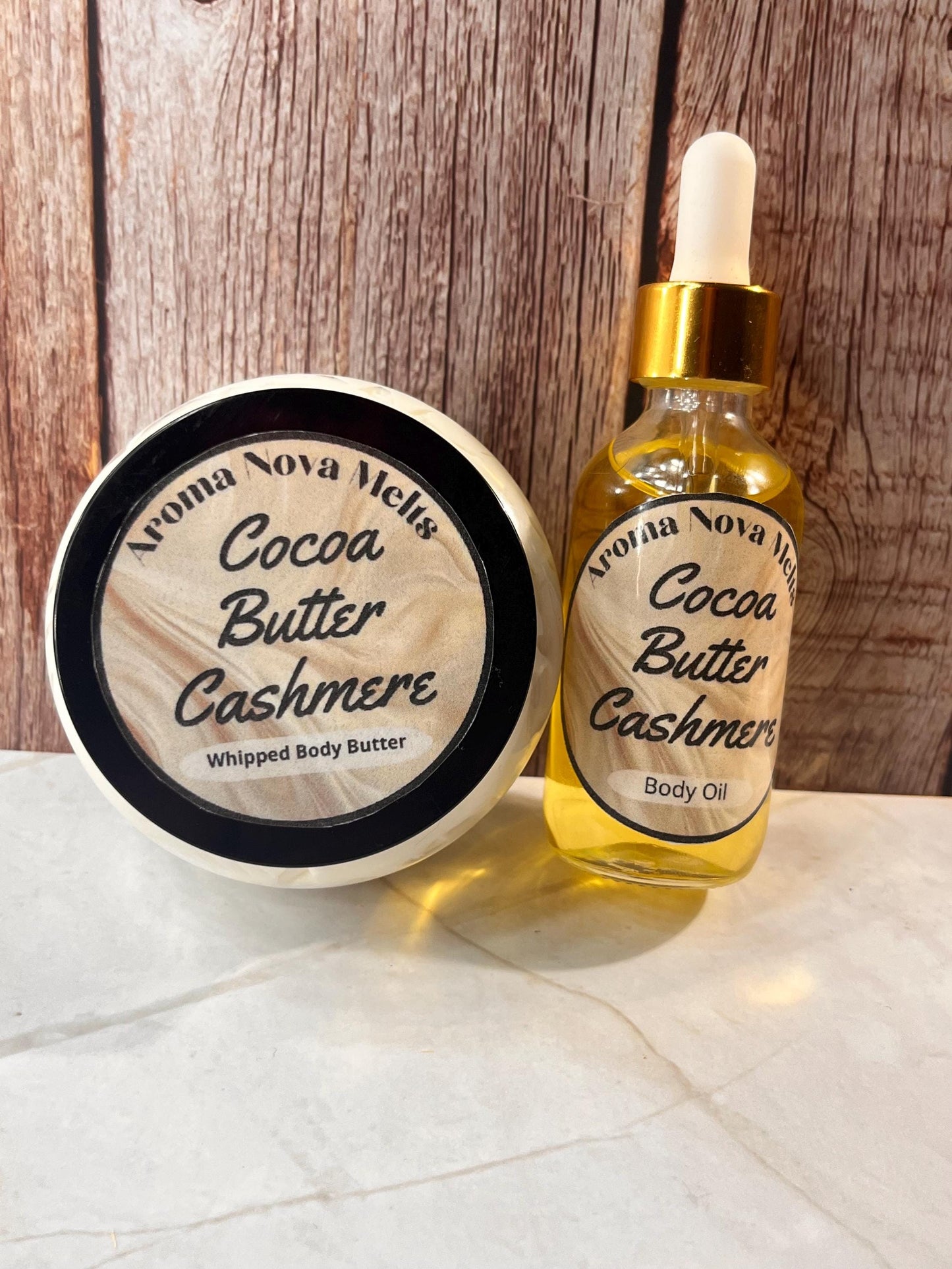 Cocoa Butter Cashmere Whipped Body Butter and Body Oil Gift Set Bundle