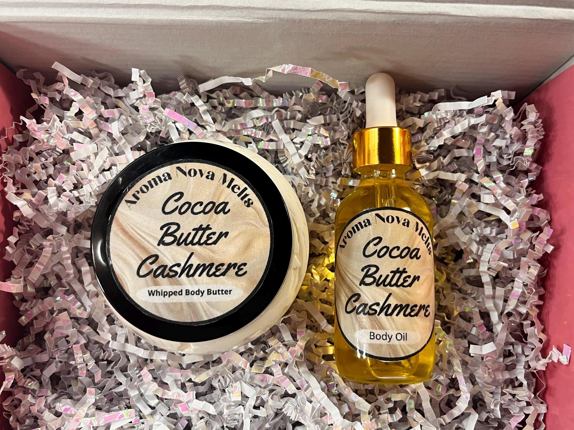 Cocoa Butter Cashmere Whipped Body Butter and Body Oil Gift Set Bundle