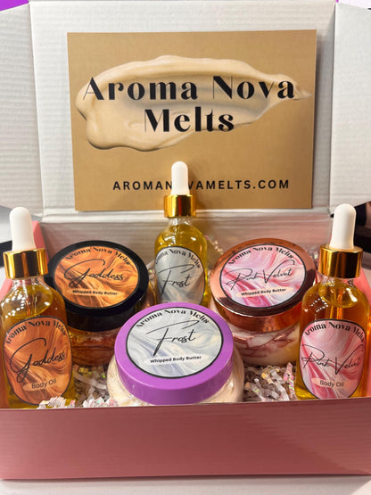 Shimmer Whipped Body Butter and Body Oil Gift Set Bundle