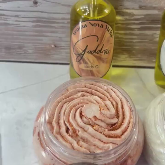 Shimmer Whipped Body Butter and Body Oil Gift Set Bundle