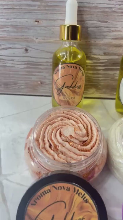 Shimmer Whipped Body Butter and Body Oil Gift Set Bundle