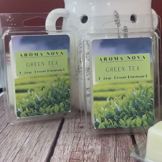 Green Tea| Strong Scented Herbal Soy Wax Melt | Long Lasting Scent, Non-toxic Wax Tarts, Home Fragrance Essentials