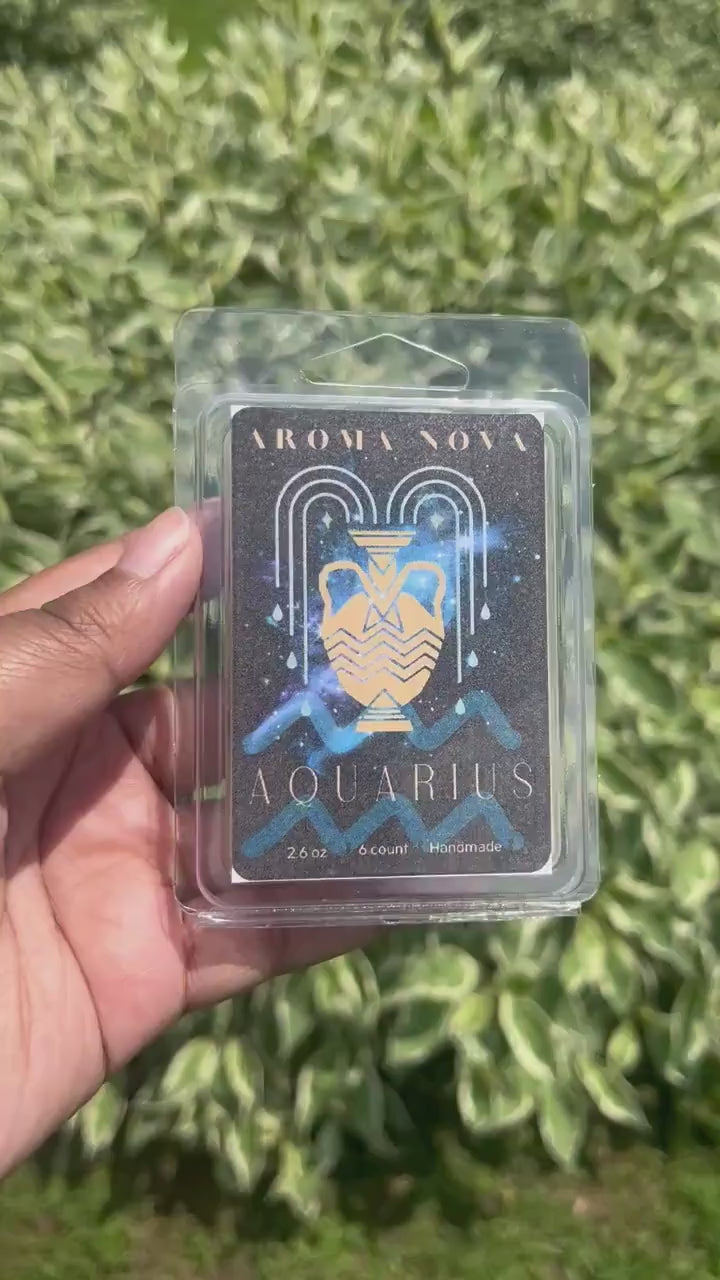 Aquarius Zodiac Sign Soy Wax Melt Strong Scented Long Lasting Melt, Non-toxic Wax Tarts, Home Fragrance Essentials